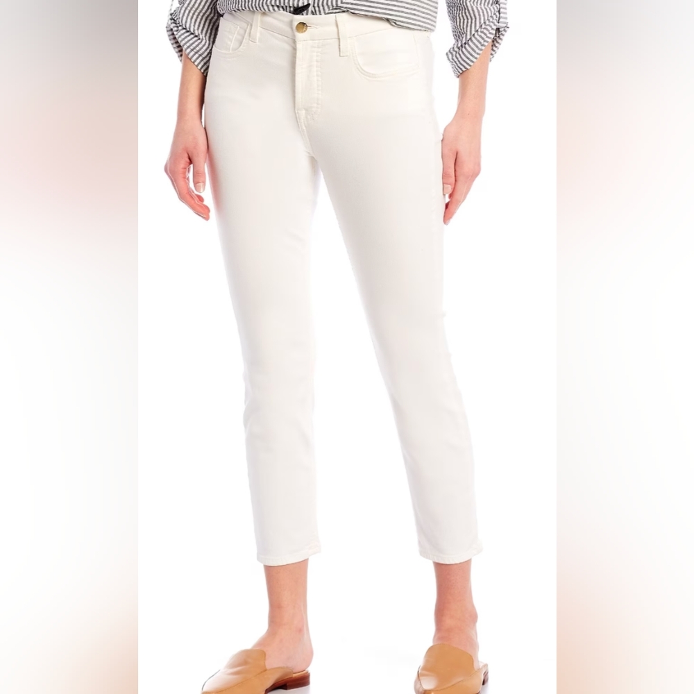 NWT Jen 7 by 7 for all mankind white, cropped, skinny ultra high waisted jeans